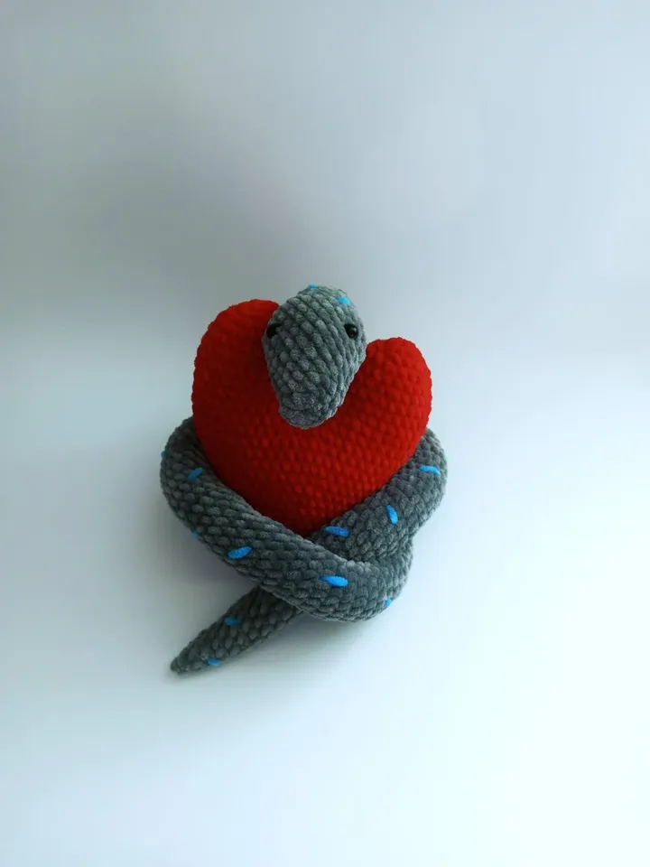 Crochet pattern instructed snake, Cute snake Plushie Pattern