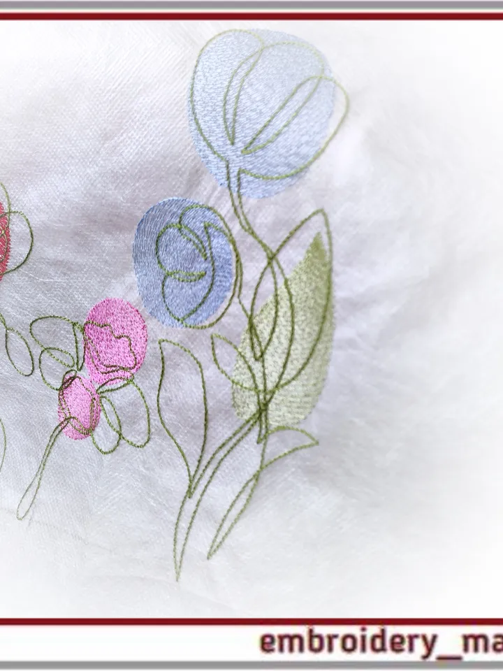 Set of 9 Machine Embroidery Floral Designs from Embroidery Manavi 05