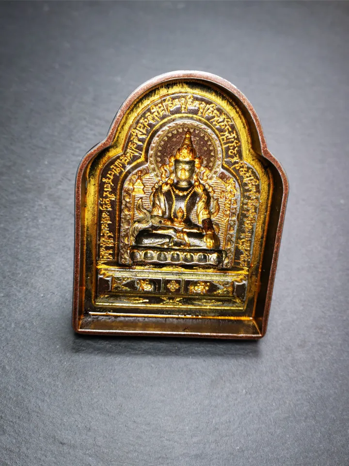Gandhanra Handmade Tibetan Buddha Statue Mold,Akshobhya Tsa Tsa,Copper Mould For Making Clay Buddha Statue,Tsha Tsha