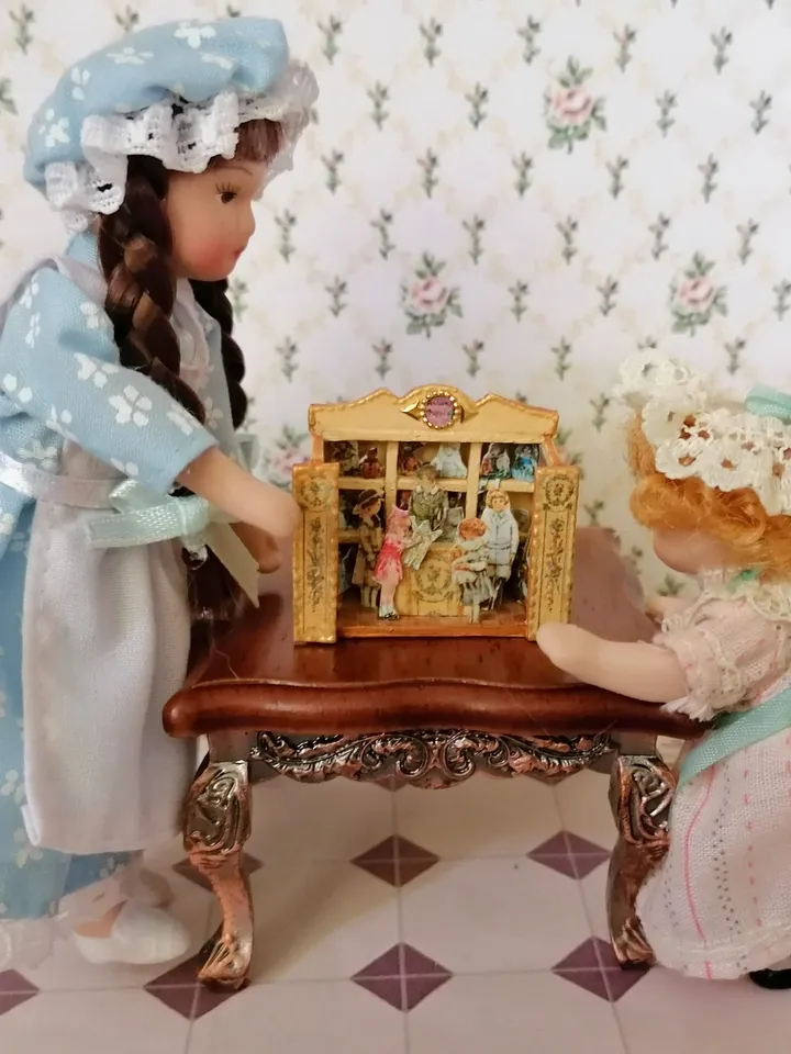 Paper theater. Puppet show. Toy store. Dollhouse miniature.1:12 scale.