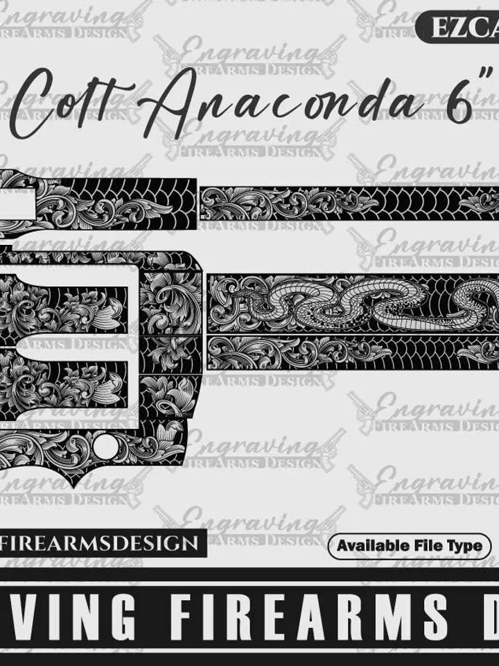 Engraving Firearms Design Colt Anaconda 6in Scroll With Snake