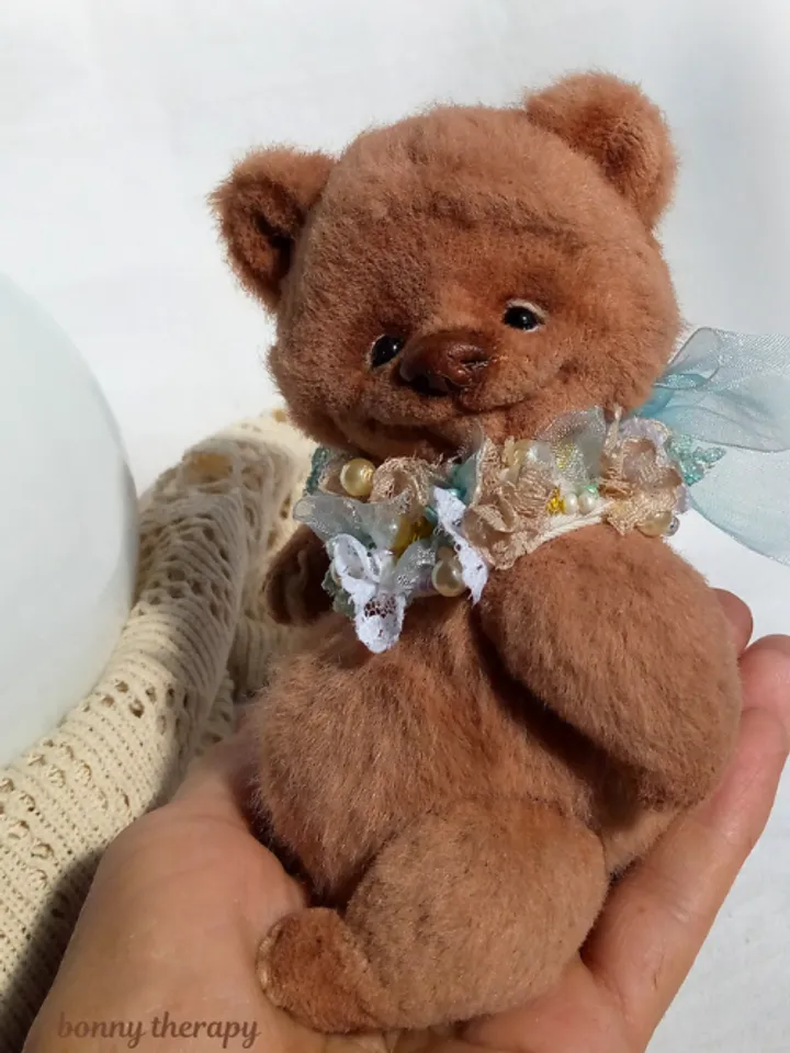 little teddy bear 13 cm, cute brown plush bear