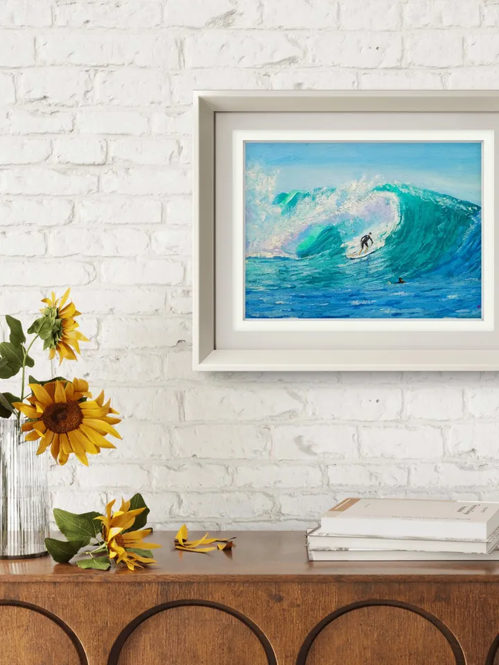 Three Pictures Seascape ocean art ocean art coastal art,Gifts art, original art,Sun sea sky wave cliffs images,Coastal Art, impressionism
