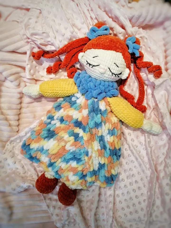 PDF Crochet Doll Pattern, Pajamas Holder, Plush Doll, Big Plush Toy, Amigurumi pajama bag, tutorial Sleeping bag pattern, plush pattern