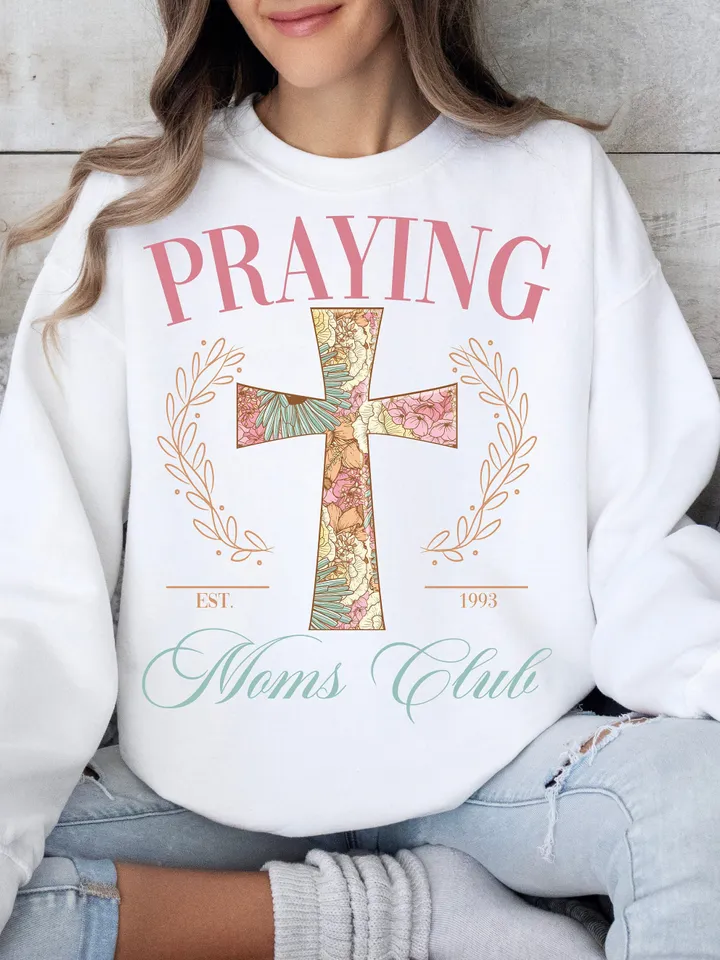 Praying Moms Club Png, , Popular Christian png Sublimation, Christian Mom Shirt Designs, Mothers Day Png, Bible verse png,Social Club Png