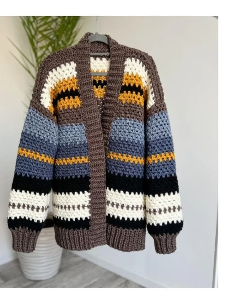 Cardigan crochet pattern, chunky cardigan crochet, easy cardigan crochet pdf