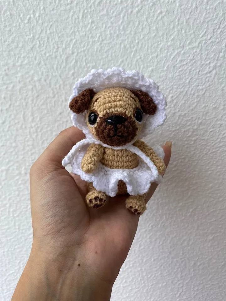 PDF Crochet Cute Pug Dog Puppy Amigurumi and Dogs Accessories, Crochet pattern Crochet Animal Pattern Crochet Pug Pattern Amigurumi baby toy