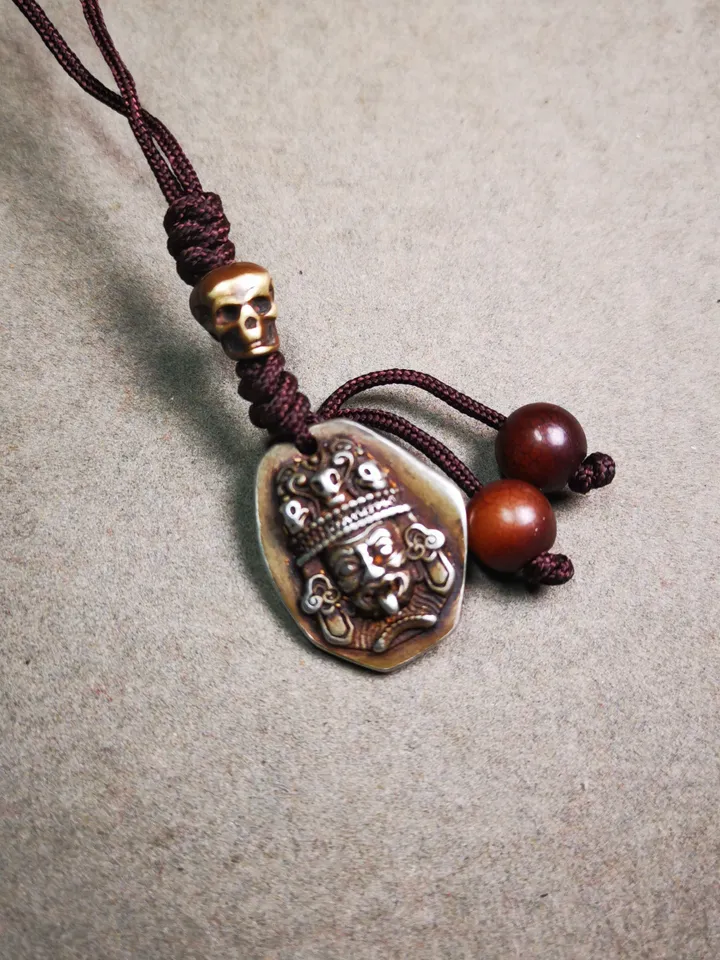 Gandhanra Handmade Tibetan Buddhist Amulet,Shri Devi,Drashi Lhamo,Zashi Lhamo Charm Pendant
