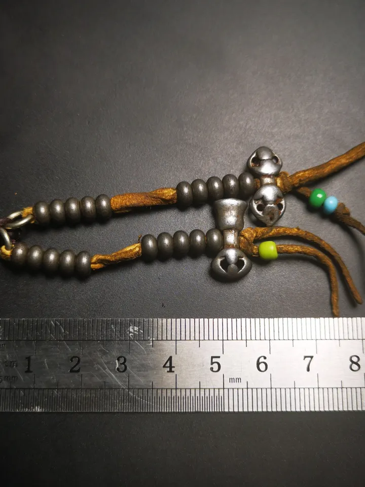 Gandhanra Handmade Tibetan Buddhist Mala Counters,Prayer Bead Counters,with Dorje and Vajra Pendant,Made of Cold Iron