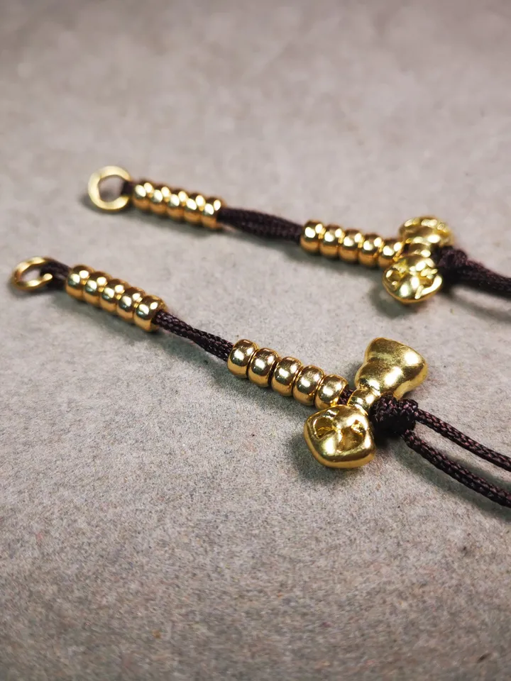 Gandhanra Handmade Tibetan Buddhist Mala Counters,Prayer Bead Counters,with Dorje and Vajra Pendant,Made of  Brass
