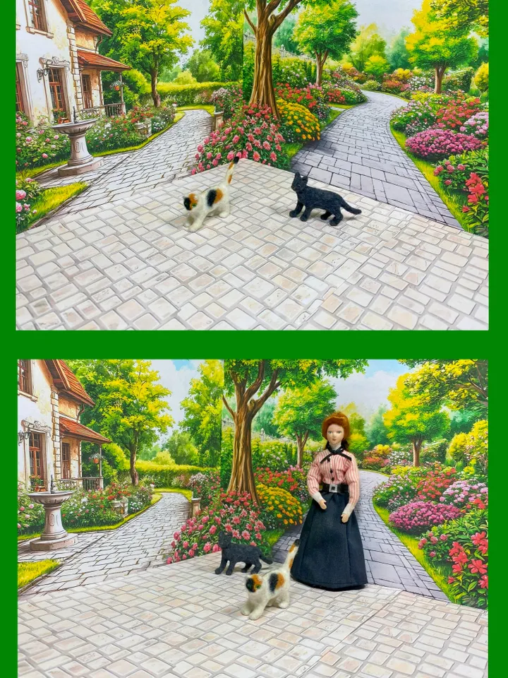 Dollhouse Photo Background. 1:12. Digital. Photo background with nature images.