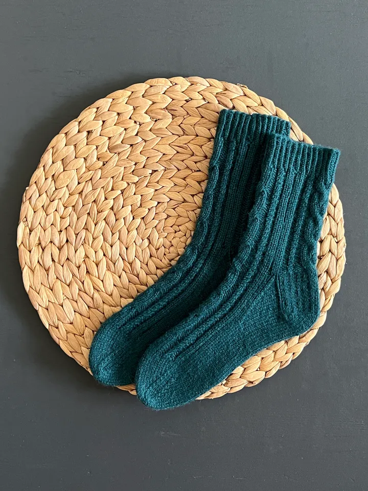 Handmade womens socks | Warm knitted accessory