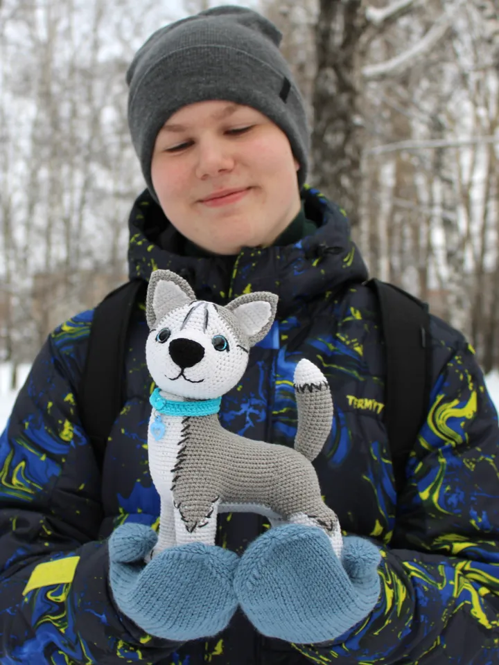 Siberian Husky Crochet Pattern In English Realistic Puppy