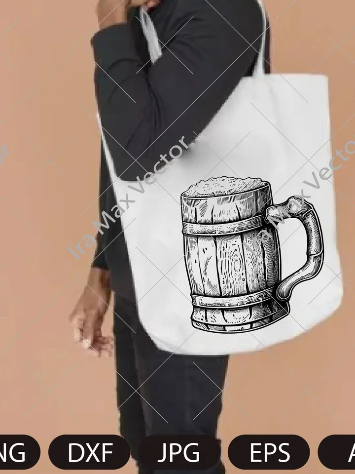 Beer Mug Svg, Alcohol Svg, Wooden Beer Mug , Beer Clipart, Wine and Beer svg, Cheers And Beers Svg, Drinking Dad Svg, Beer Babe Svg, Liquid
