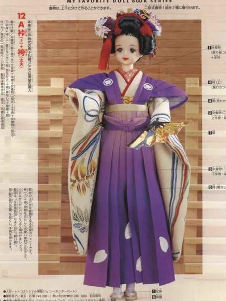 Clothes for Fashionable Dolls Japanese Magazine Sewing Pattern Wardrobe Clothes for Dolls Digital Download PDF