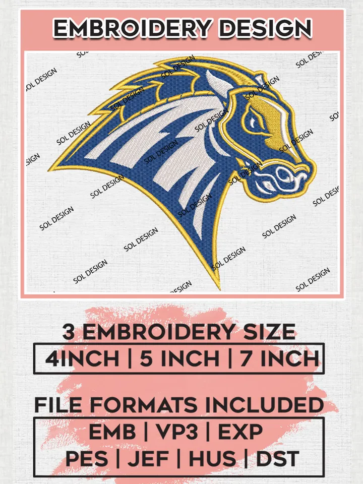 NCAA New Haven Chargers College Team Head Mascot Logo Embroidery Design Files, NCAA New Haven Chargers Machine Embroidery, NCAA Teams, 3 sizes, NCAA Machine embroidery designs, Digital Download