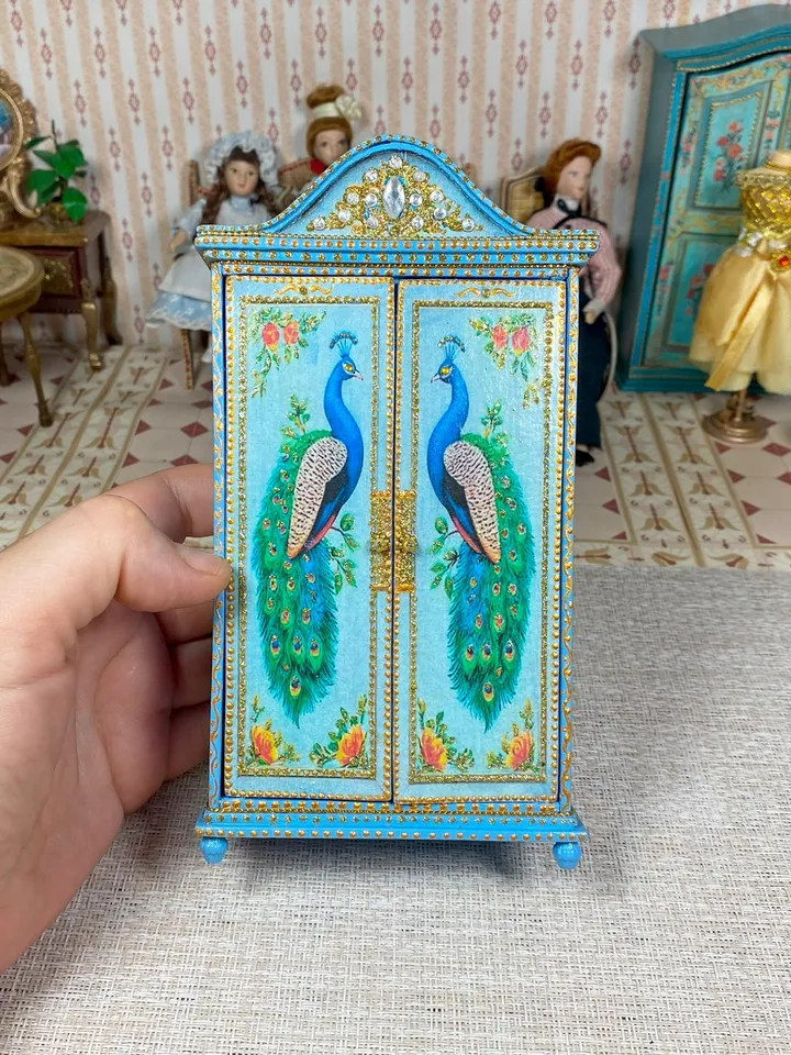 Furniture for dolls. 1:12. Handmade. Doll cabinet, doll stand. Furniture set.