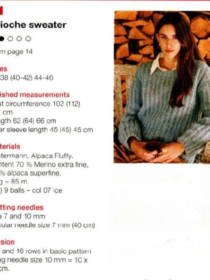 Sweater ribbed knitting pattern easy pullover women pattern round neck sweater Worsted Yarn pdf instant download