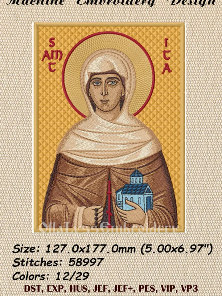 Saint Ita embroidery design