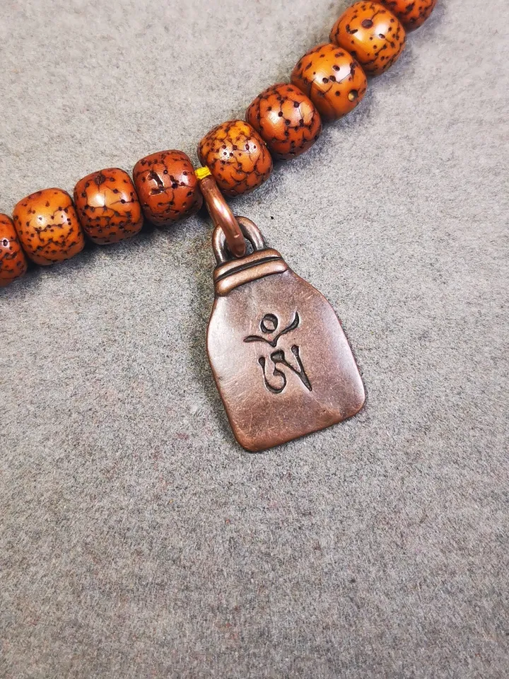 Gandhanra Handmade Tibetan Mala Pendant,Small Vajrapani Amulet for Prayer Beads,Bag Hanging,0.87&quot; × 0.5&quot;