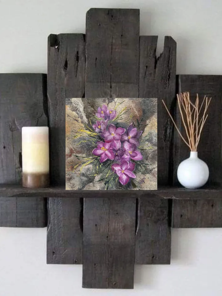 Wildflowers Original Painting Flowers Oil Painting Meadow Wall Art