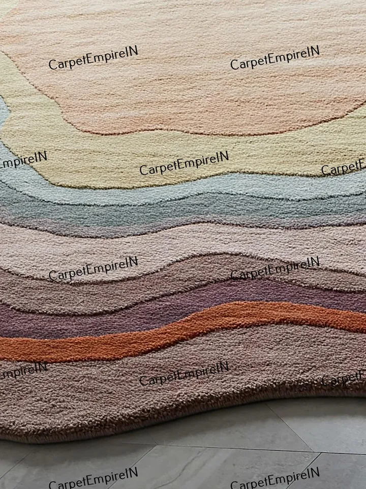 Irregular Shaped Rug,rugs for living room,Handmade,Area Rug,Carpet for Home,Bedroom rug,Living room rug, Kids Room, Custom rug,melting rug