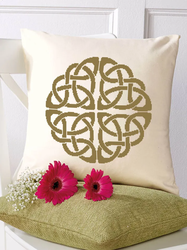 Mandala set cross stitch pattern download PDF Celtic knot cross stitch chart, Monochrome Tree of life cross stitch, Mandala embroidery #S30