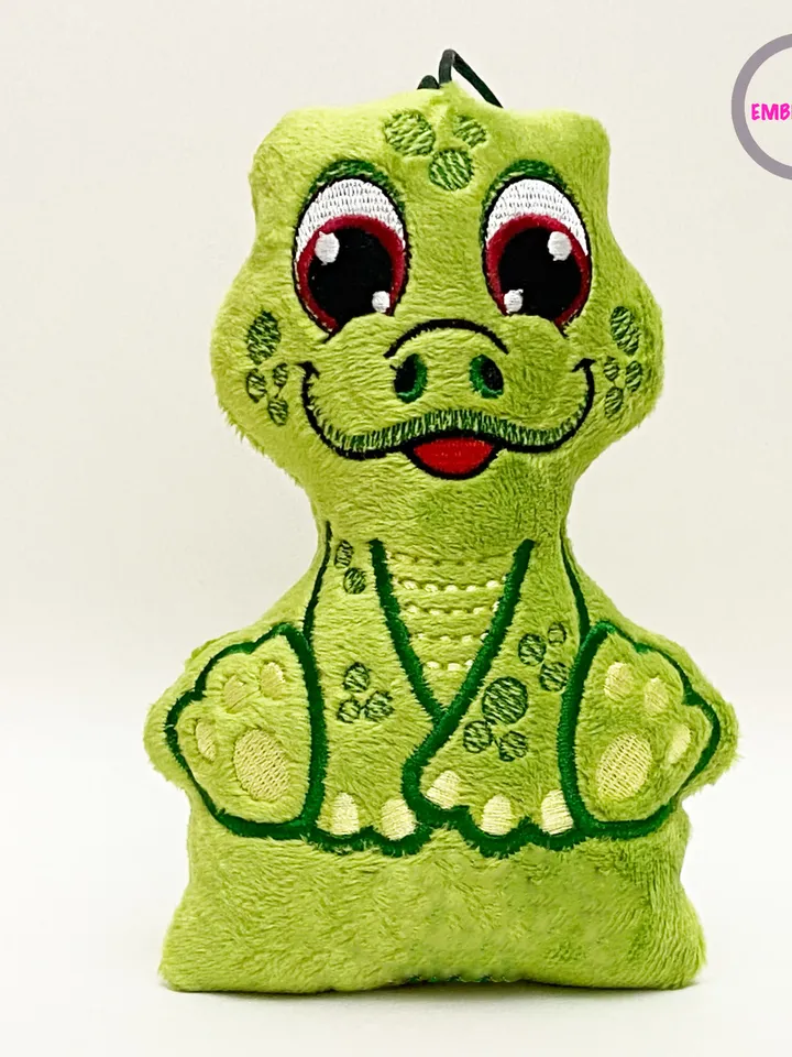 Dinosaur Stuffed Toy In The Hoop ITH Pattern plush Toy digital design for Machine Embroidery