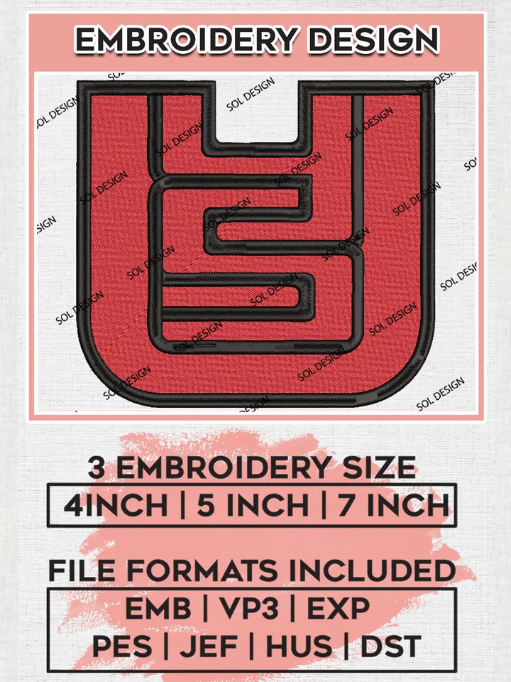 NCAA Youngstown State Penguins Football Team Logo Embroidery Design Files, NCAA Youngstown State Penguins Machine Embroidery, NCAA Teams, Game Day, 3 sizes, NCAA Machine embroidery designs, Digital Download