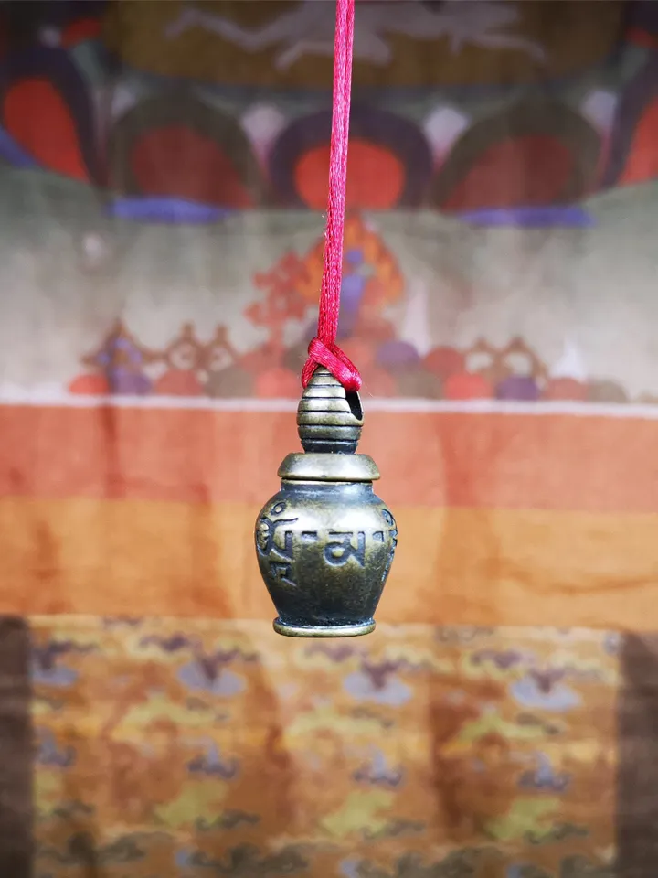 Gandhanra Handmade Tibetan Buddhist Amulet,Stupa,Pagoda,Buddhist Tower Pendant,Gau Shrine,Mani Rilbu Bottle,Consecration Zung