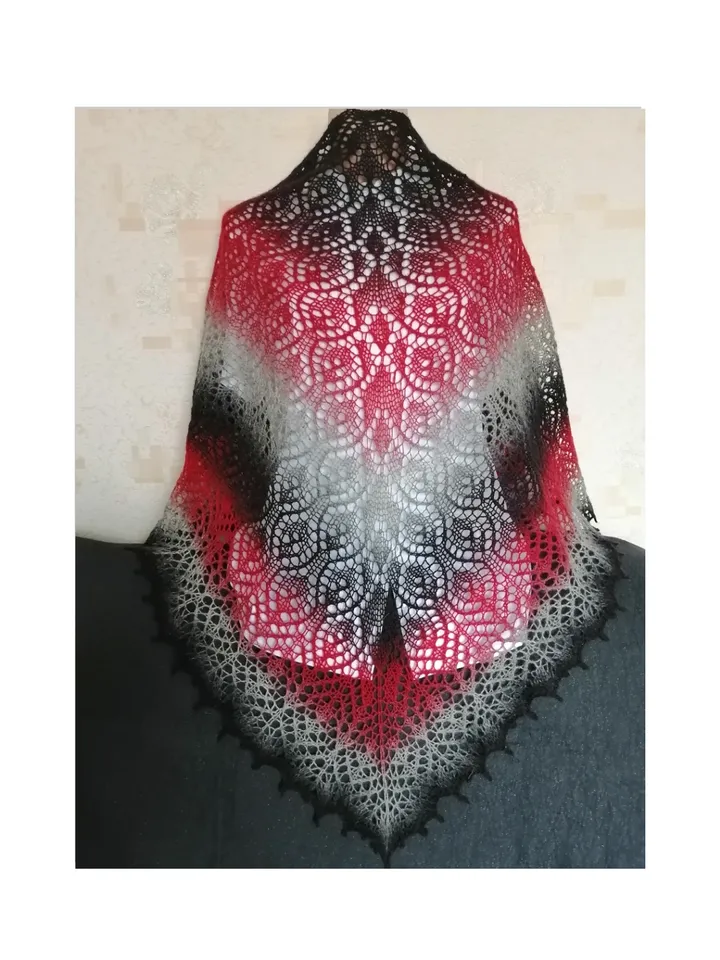 Wool Shawl, lace shawl, shawl, soft shawl, GRADIENT SHAWL