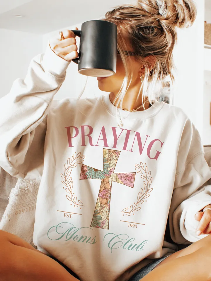 Praying Moms Club Png, , Popular Christian png Sublimation, Christian Mom Shirt Designs, Mothers Day Png, Bible verse png,Social Club Png