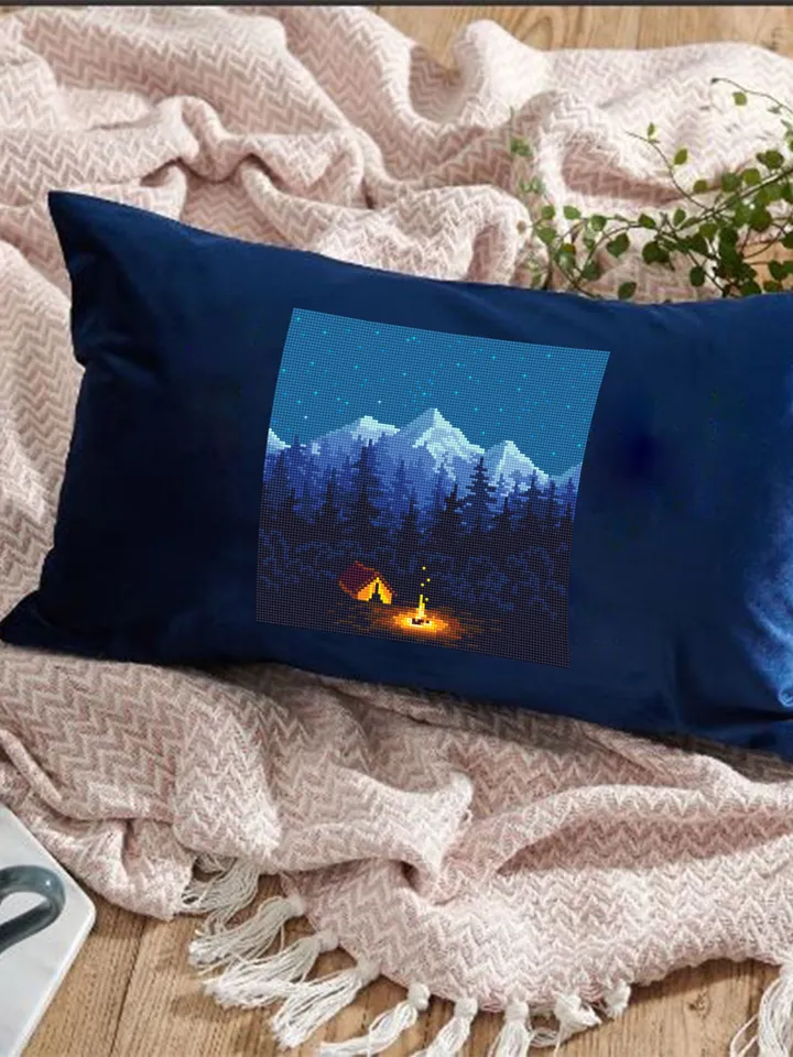 Mountain landscape cross stitch pattern download PDF Nature cross stitch chart Camping digital Mountain cross stitch Adventure awaits #L35