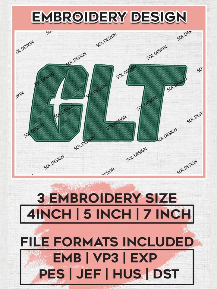 NCAA CLT 49ers Logo Embroidery Files, NCAA Charlotte 49ers Team Embroidery, NCAA Charlotte, 3 sizes, Machine embroidery designs, Digital Download