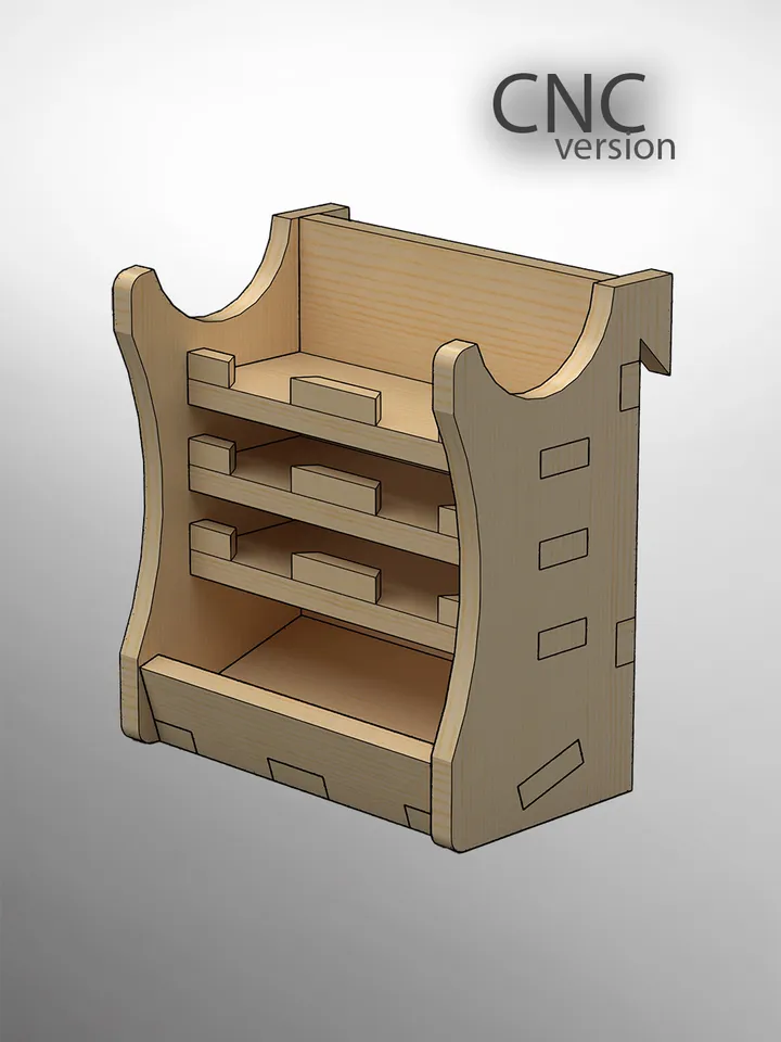 Wall Organizer Shelf for Multi-Tool & Accessories | French Cleat Mount | PDF Woodworking Plans | CNC Files