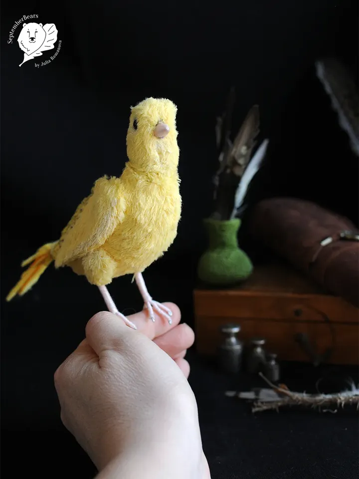 realistic toy canary bird