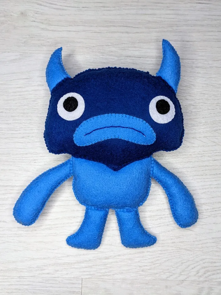 Endless alphabet Monsters Felt toys, Endless Numbers - Big Blue Monster