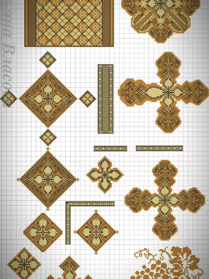 For the vestments, a set of designs for machine embroidery.