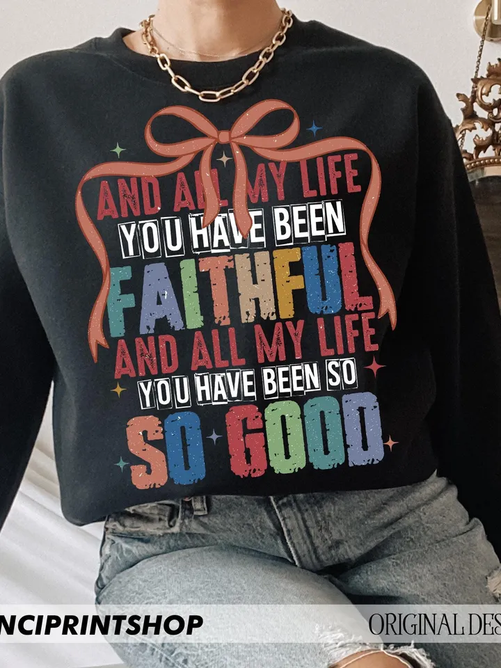 All My Life Faithful Png, Retro Christian png, Bible Verse png, Jesus png, Religious Png, Christian Sublimation, Sublimate Designs Download