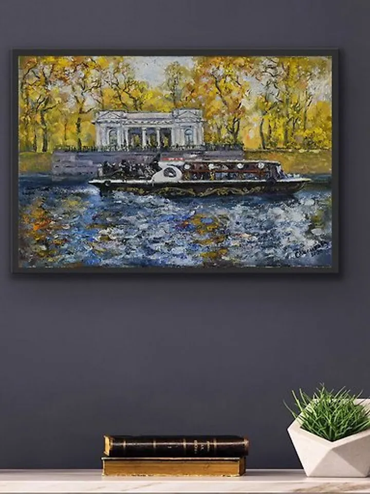 Petersburg Painting Cityscape Original Art Impressionism Art