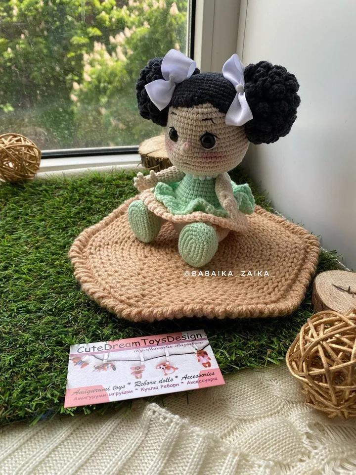 PDF Crochet Baby Doll Amigurumi Pattern, cute amigurumi baby doll, crochet doll, doll pattern, amigurumi baby toy