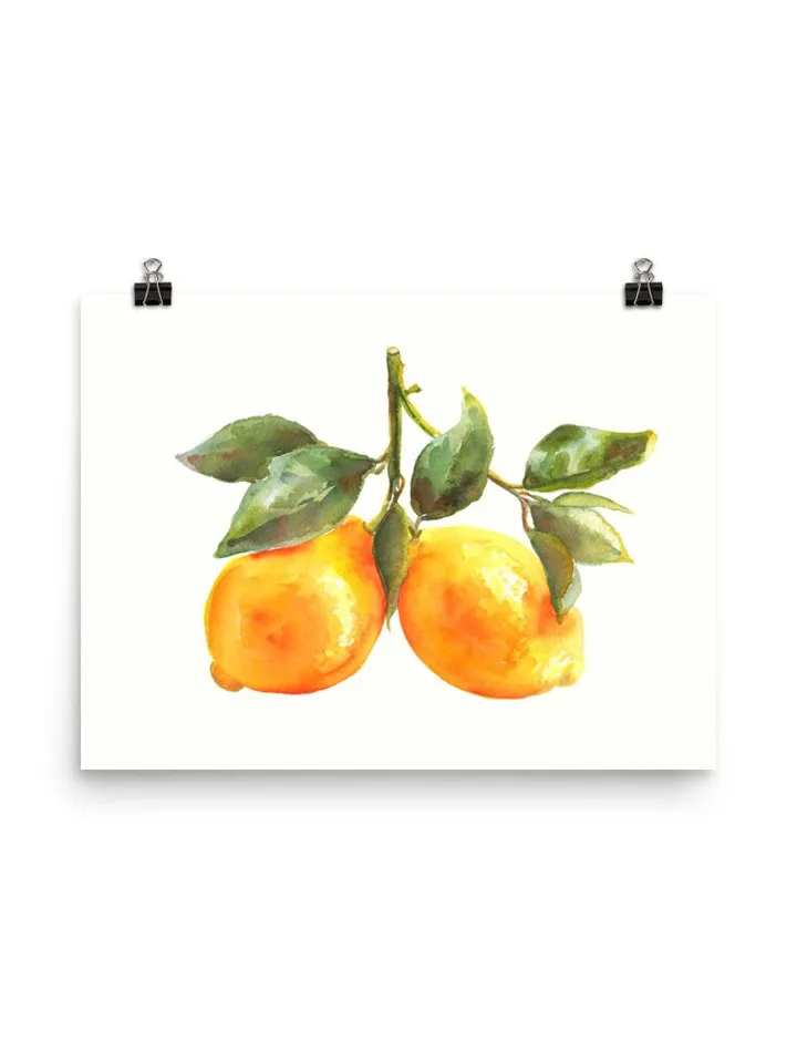 Lemon Watercolor Painting, Still Life Lemon, Yellow Art Print, Kitchen Wall Decor, Italian Kitchen Art, Country Kitchen, Farmhouse Art Print