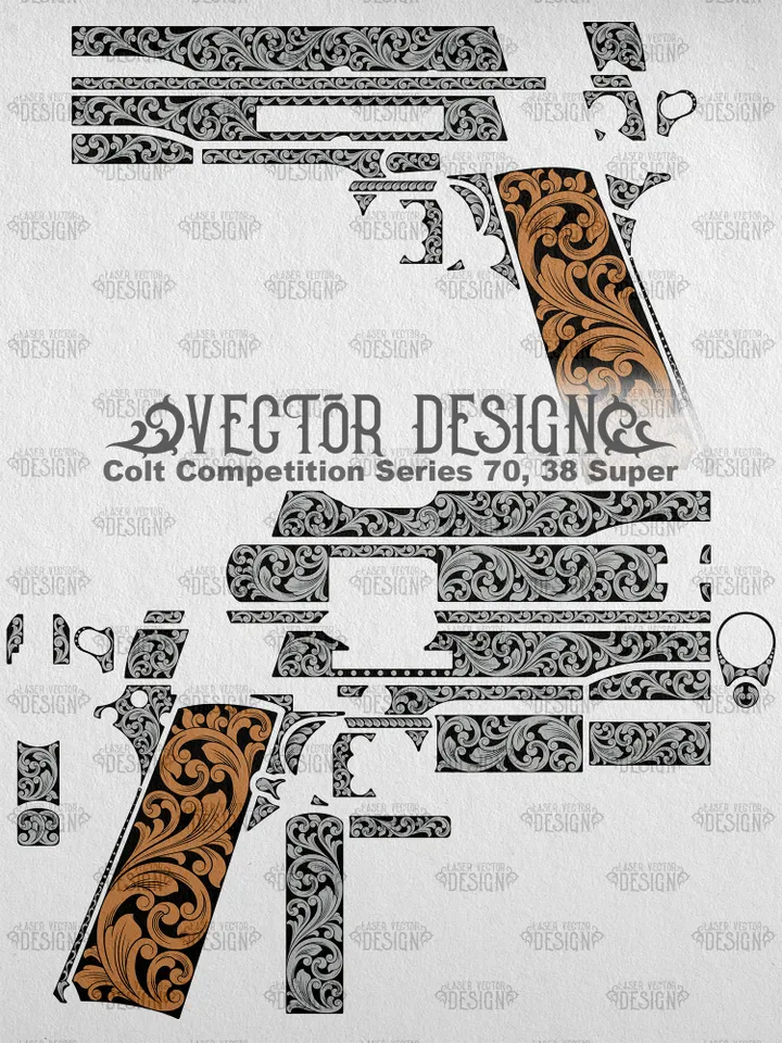 VECTOR DESIGN Colt Competition Series 70, 38 Super Scrollwork 1