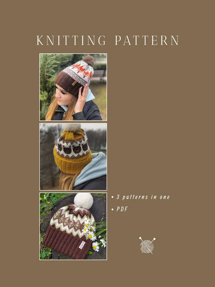 Knitting hat pattern/ Digital download