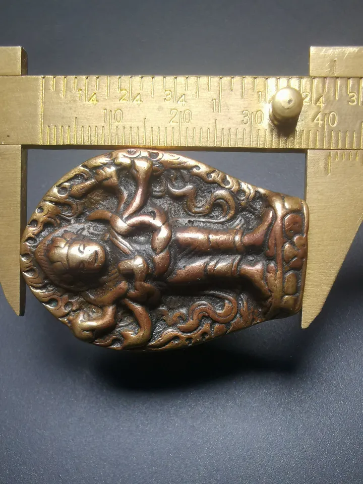 Gandhanra Handmade Thokcha Pendant,Six-armed Manjusri,Wisdom Buddha,Tibetan Budhist Protective Amulet