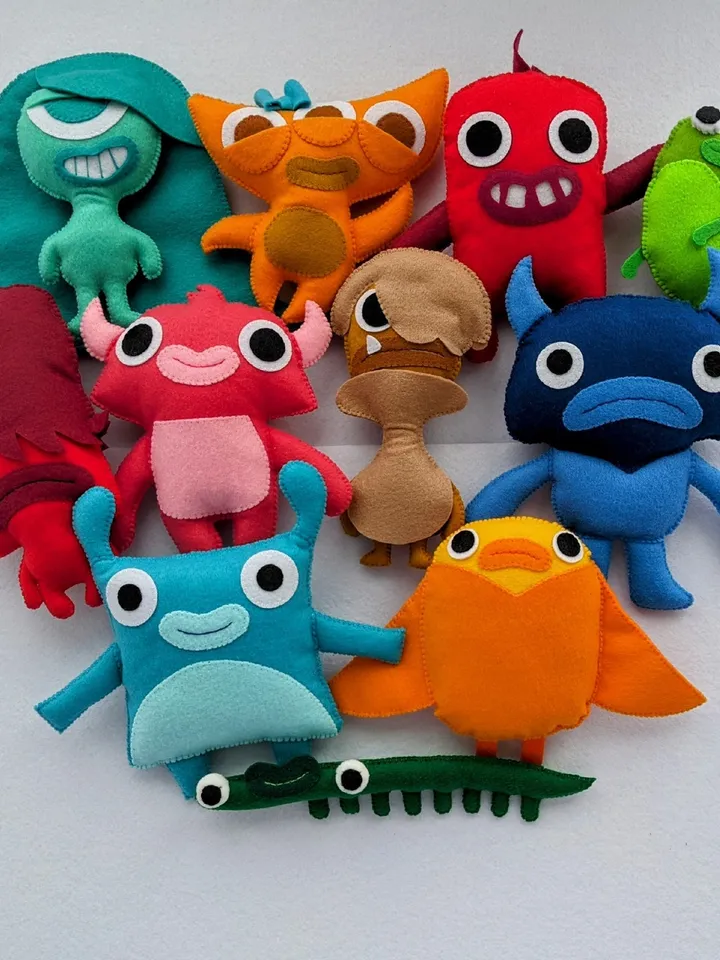 Endless alphabet Monsters Felt toys, Endless Numbers - Orange Abby Monster
