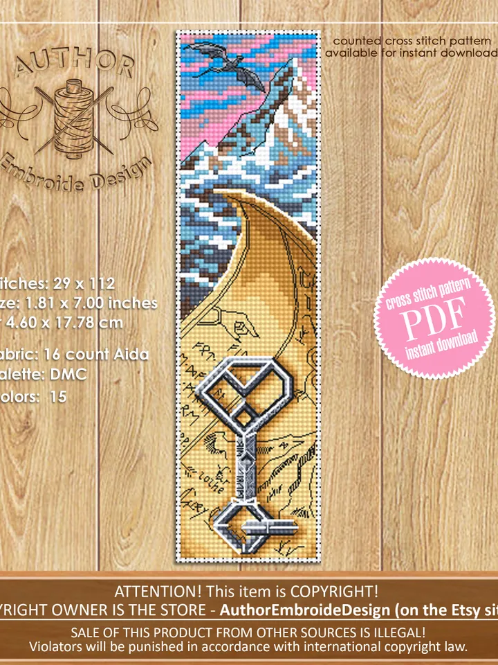 Bookmarks Lord of the Ring set cross stitch pattern download PDF Fairy hobbit home door cross stitch Magic handmade bookmark LOTR cross stitch Wizard Shire world #B91