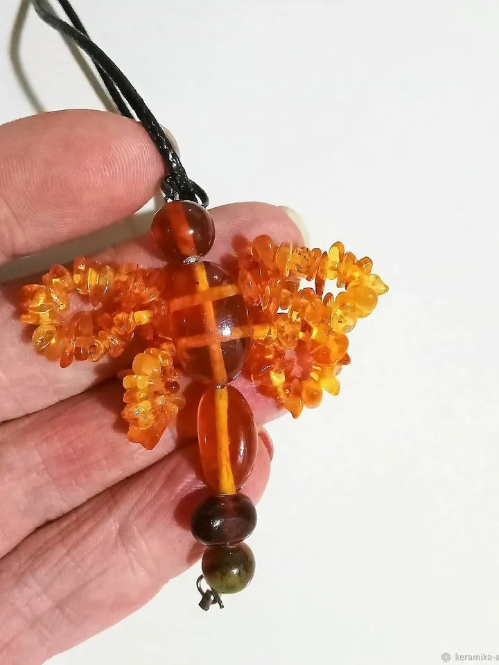 Natural Amber Dragonfly Necklace Insect Baltic Amber Pendant Nature Yellow Jewelry For Girls Her
