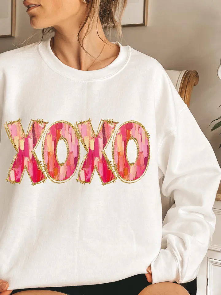 XOXO Valentine Day Heart Brushstroke png, Valentine png, Valentines day Png, xoxo png, valentine png designs, Coquette Valentine Png