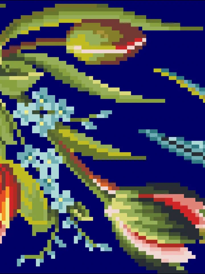Antique Cross Stitch Pattern Tropical Border Counted Digital Download PDF